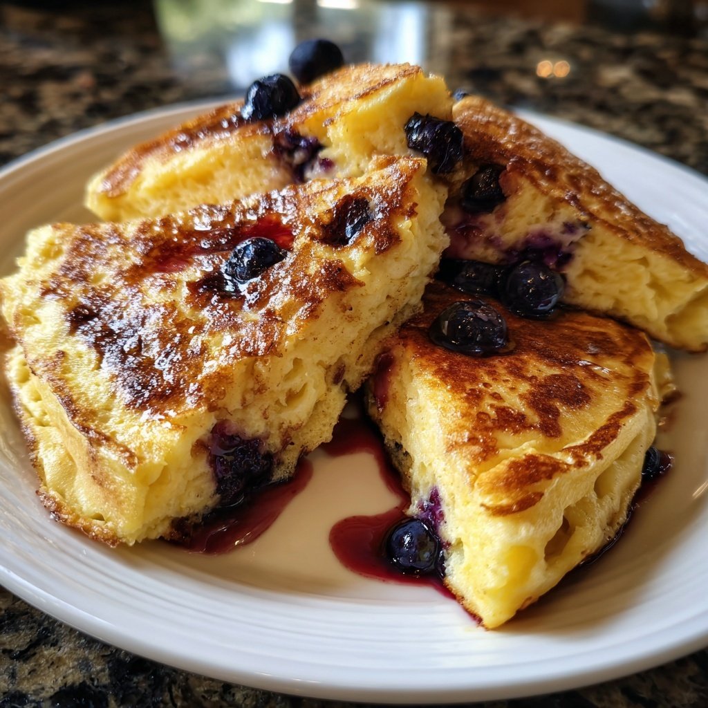 Pfannkuchen mit Heidelbeeren