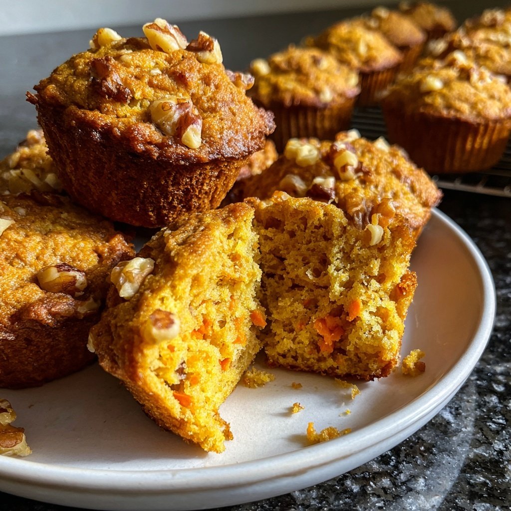 Saftige Karottenmuffins ohne Zucker