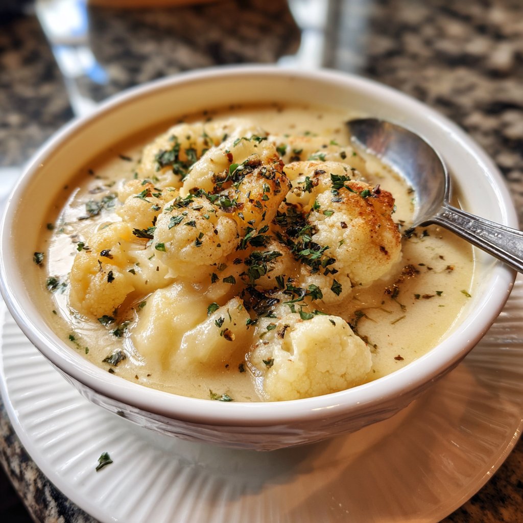 Blumenkohlsuppe mit Kartoffeln