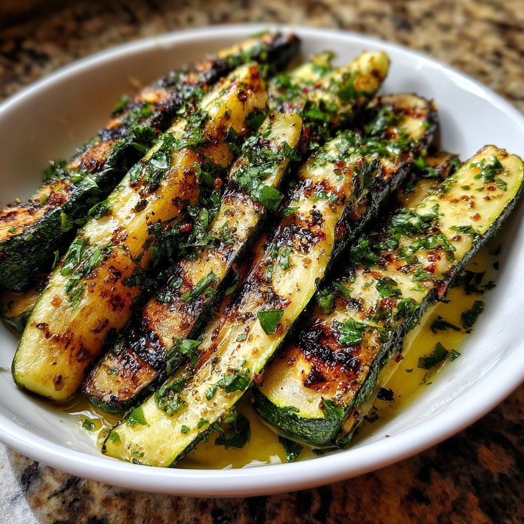 Gegrillte Zucchini Mit Kräutern