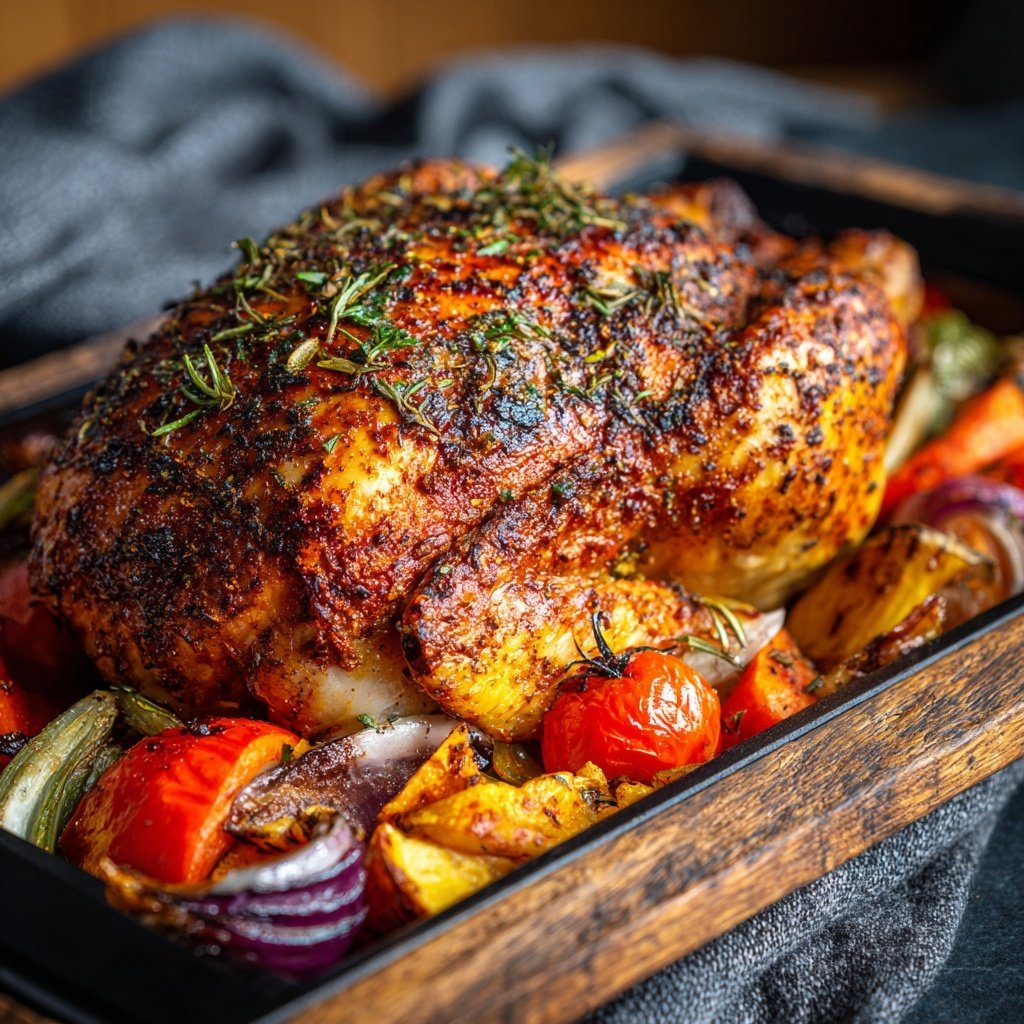 Hähnchen Gemüse Blech Aus Dem Ofen