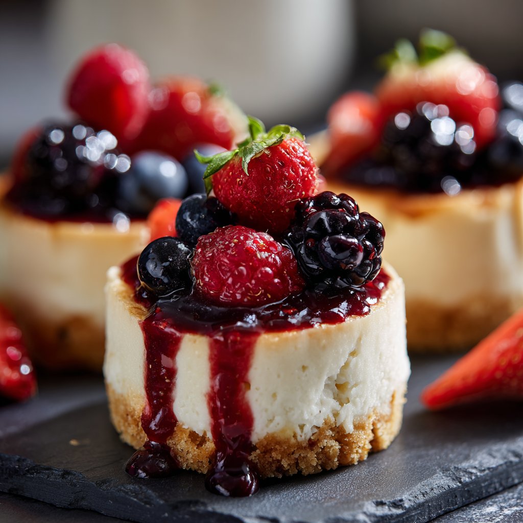 Mini-Cheesecakes mit Beeren