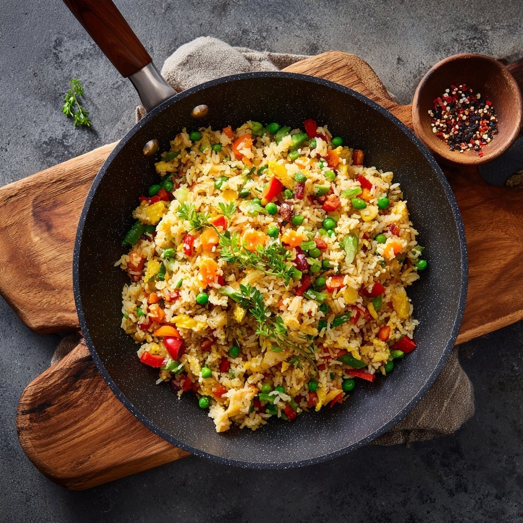 Kalorienarme Pfanne Mit Reis