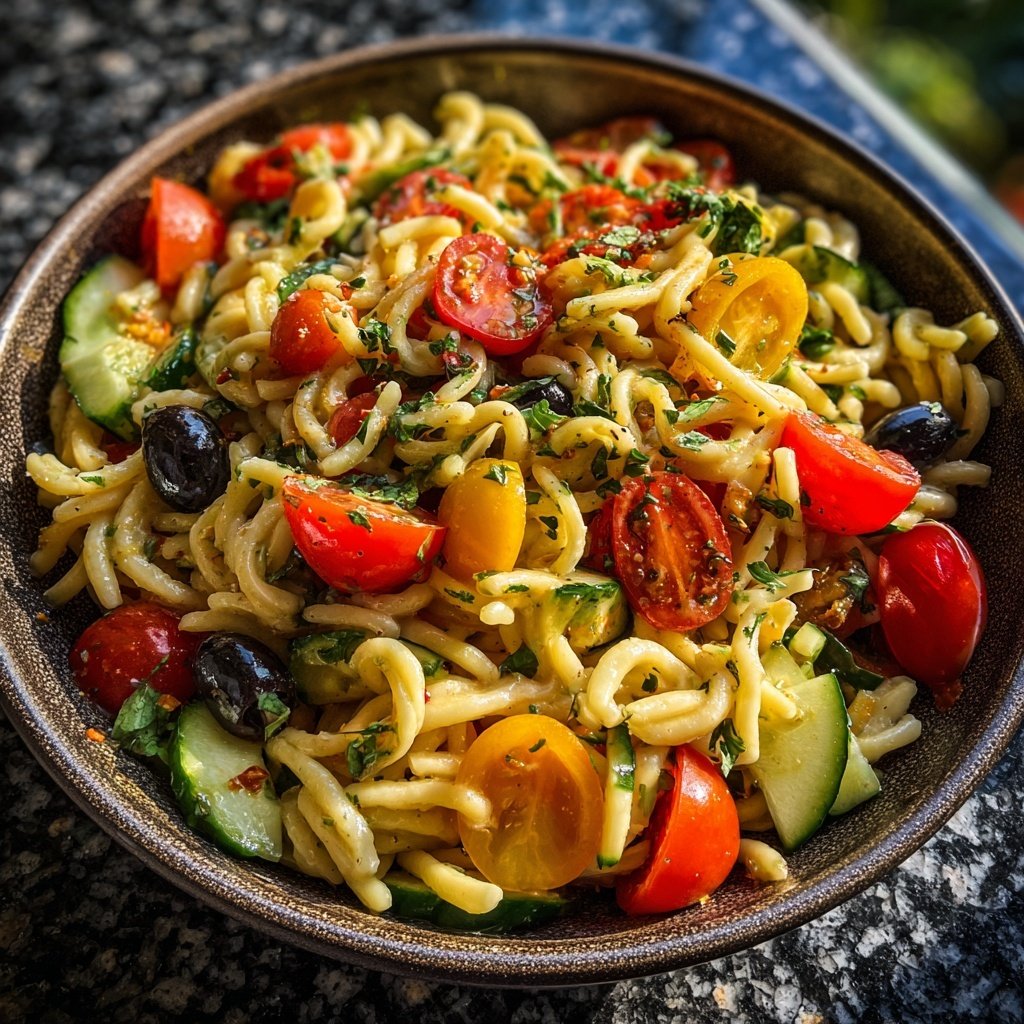 Mediterraner Nudelsalat Gesund