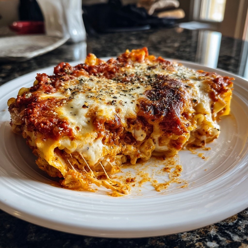 Nudelauflauf mit Tomatensauce