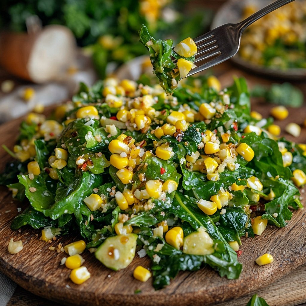 Chinakohl-Salat mit Mais und Honig-Senf-Dressing