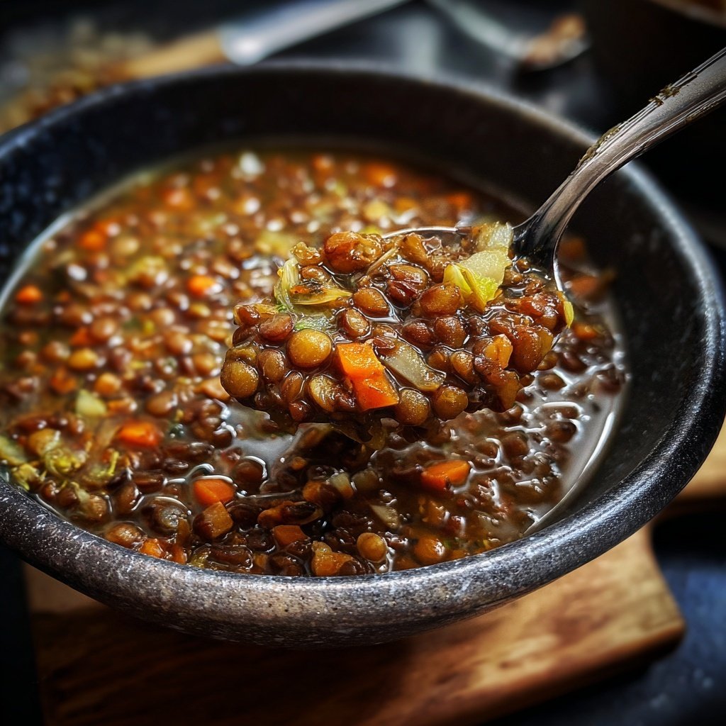 Linsensuppe mit Ingwer