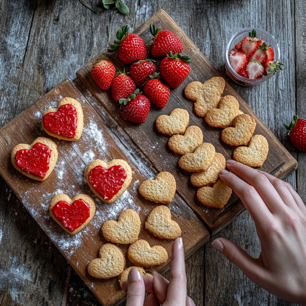 Valentinstag Snacks zum Teilen