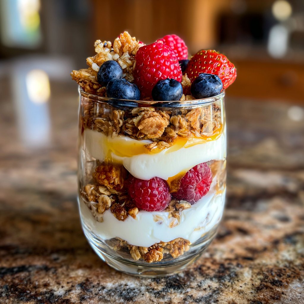 Frühstück im Glas mit Granola